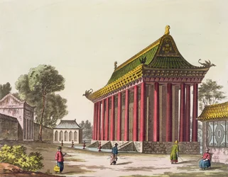 Il Palazzo Europeo a Yuen-Ming-Yuan, illustrazione da Le Costume Ancien et Moderne di Giulio Ferrario, pubblicato negli anni 1820-30