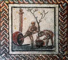 Scena di giara. (mosaico, fine II, inizio III secolo)