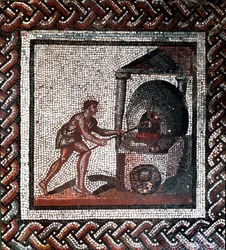 Scena di panificazione (mosaico, fine II, inizio III secolo)