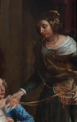 Arciduchessa Isabella di Spagna, che dona i suoi gioielli alla Basilica di San Martino a Halle