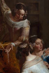Arciduchessa Isabella di Spagna, che dona i suoi gioielli alla Basilica di San Martino a Halle