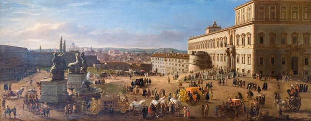 Veduta di Roma da piazza del Quirinale