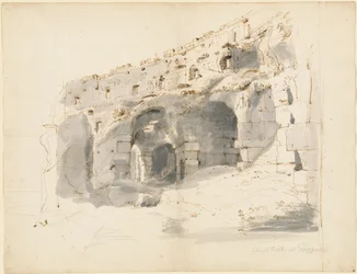 Le rovine di un antico anfiteatro