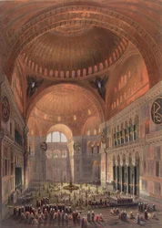 Interno di Santa Sofia, Costantinopoli