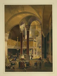 La galleria imperiale nella Moschea di Ayasofya, ex Chiesa di Santa Sofia