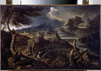 Paesaggio con fulmini