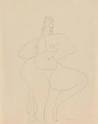 (Ballerina nuda con drappo)