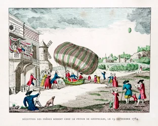 Ricevimento dei fratelli Robert da parte del principe di Ghistelles nel 1784, 1887