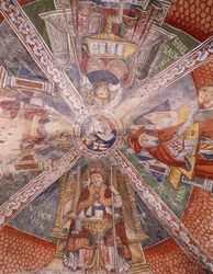 Dottori della Chiesa, affresco di Gaudenzio Ferrari, Basilica di San Giulio, Isola di San Giulio, Orta San Giulio, Italia