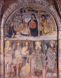 Natività e Santi, Basilica di San Giulio, Isola di San Giulio, Orta San Giulio, Italia
