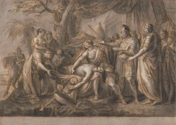 Achille Piange la Morte di Patroclo