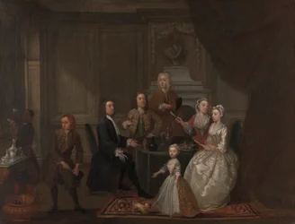 Ritratto di gruppo, probabilmente della famiglia Raikes