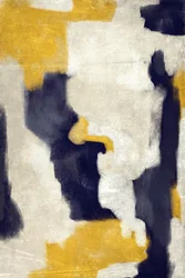 Forme astratte in oro e indaco