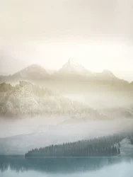 Lago della foresta di Misty Mountain