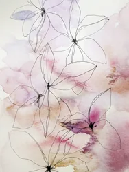 Fiori delicati ad acquerello