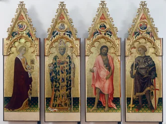 Quattro santi del Polittico Quaratesi, Santa Maria Maddalena, San Nicola di Bari, San Giovanni Battista e San Giorgio
