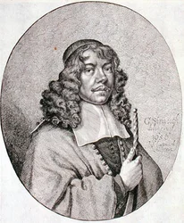 Ritratto di Gabriel Schutz (1585-1672) inciso da Johann Friedrich Leonart (1633-80) 1668 (incisione)