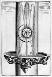 Design di una fontana ornamentale, 1664