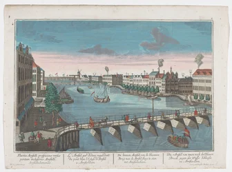 Veduta della Binnen-Amstel tra il Blauwbrug e l