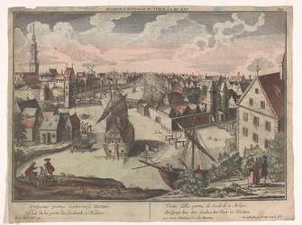 Vista della Porta Schalkwijker a Haarlem