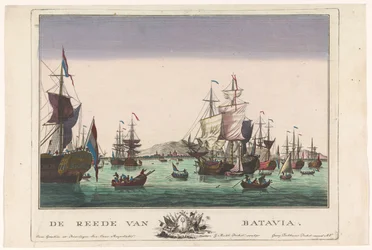 Veduta del porto di Batavia