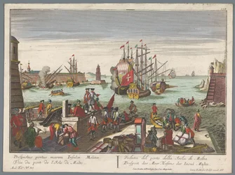 Veduta del porto di Malta