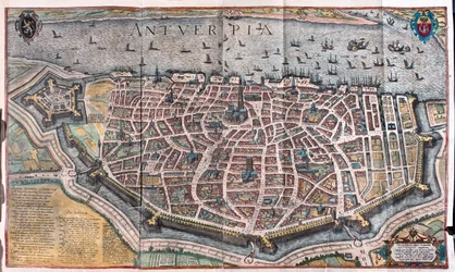 Anversa, Belgio - in "Civitates Orbis Terrarum" di Georg Braun, Colonia 1617