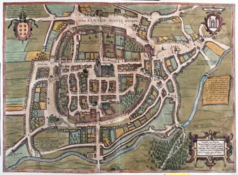 Braga, Portogallo - in "Civitates Orbis Terrarum" di Georg Braun, Colonia 1617