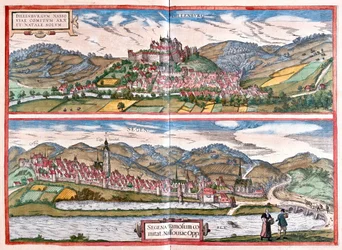 Dillenburg - Siegen, Germania - in "Civitates Orbis Terrarum" di Georg Braun, Colonia 1617