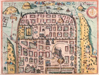 Gerusalemme, Israele - in "Civitates Orbis Terrarum" di Georg Braun, Colonia 1617