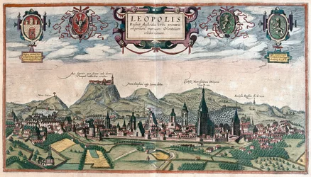 Lviv , Ucraina - in "Civitates Orbis Terrarum" di Georg Braun, Colonia 1617