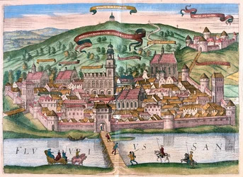 Przemysl, Polonia - in "Civitates Orbis Terrarum" di Georg Braun, Colonia 1617