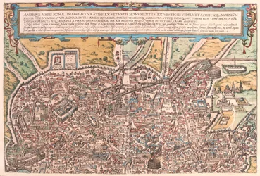 Roma, Italia - in "Civitates Orbis Terrarum" di Georg Braun, Colonia 1617