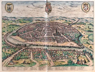 Siviglia, Spagna - in "Civitates Orbis Terrarum" di Georg Braun, Colonia 1617