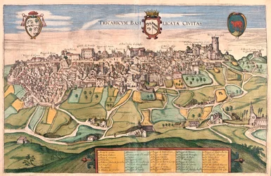 Tricarico, Italia - in "Civitates Orbis Terrarum" di Georg Braun, Colonia 1617