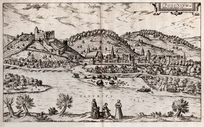 Pressburg Bratislava. Da: Civitates orbis terrarium