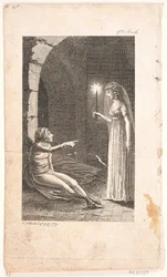 Illustrazione con scena di prigione