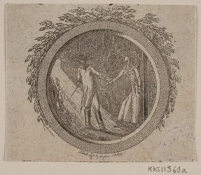 Vignetta del titolo per S. Richardson: "La storia di Miss Clarissa Harlowe", seconda parte