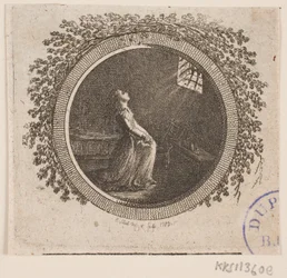 Vignetta del titolo per S. Richardson: "La storia di Miss Clarissa Harlowe", sesta parte