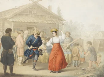 Festa fuori da una taverna