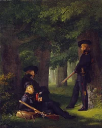 Theodor Körner, Friedrich Friesen e Heinrich Hartmann di guardia