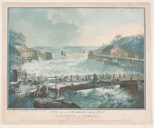 Vista della prima cascata di Tisteddal in Norvegia