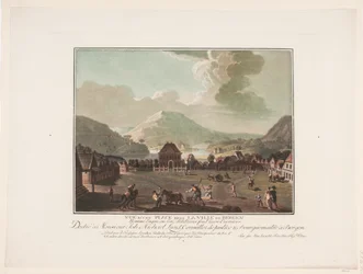 Vista di una piazza nella città di Bergen