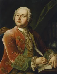 Ritratto di Mikhail Lomonosov (Mikhail Vassilievitch Lomonossov) (1711-1765)
