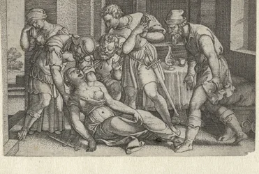 Collatino e Bruto presso la morente Lucrezia (Verhalen uit vroege Romeinse geschiedenis)