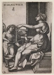 Dialectica, dalla serie "Le arti liberali", 1541 circa (incisione)