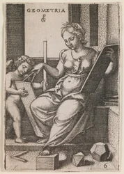 Geometria, dalla serie "Le arti liberali", 1541 circa (incisione)