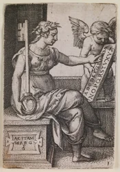 Grammatica, dalla serie "Le arti liberali", 1541 circa (incisione)