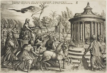 Il trionfo della castità, tavola due da I trionfi di Petrarca
