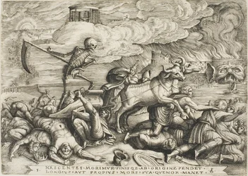 Il trionfo della morte, tavola cinque da I trionfi di Petrarca
